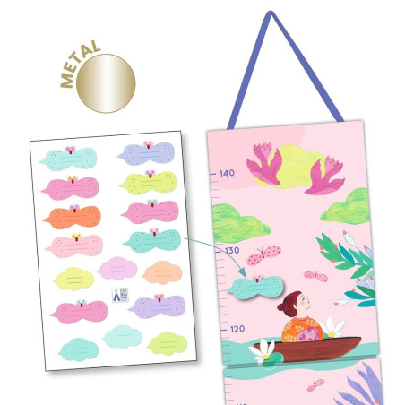 JEZIORO miarka wzrostu z naklejkami