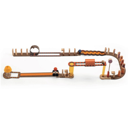 MAGIA tor kulkowy drewniany zestaw kreatywny Zig&Go 43 el.