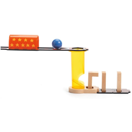 MAGIA tor kulkowy drewniany zestaw kreatywny Zig&Go 43 el.