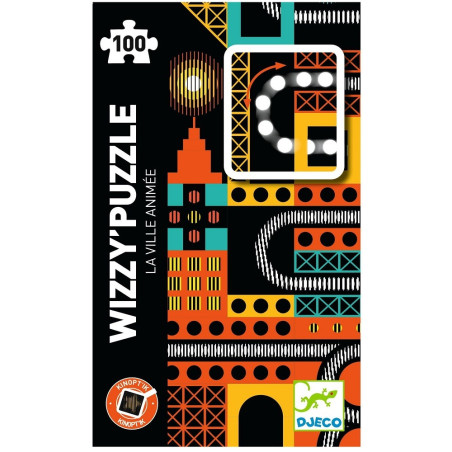 MIASTO puzzle tekturowe z lupą 100 el. Wizzy