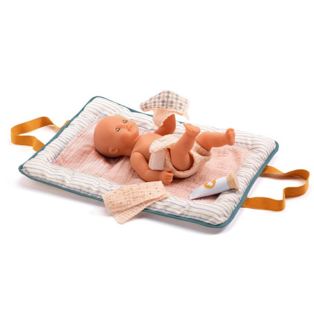 NIEBIESKA TORBA przewijak dla lalki Pomea