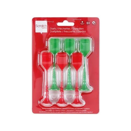 CZERWONO ŻÓŁTE rzutki magnetyczne 6 szt.