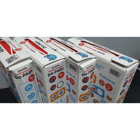 OUTLET - PUZZLE KONTRASTOWE do pary 9 układanek