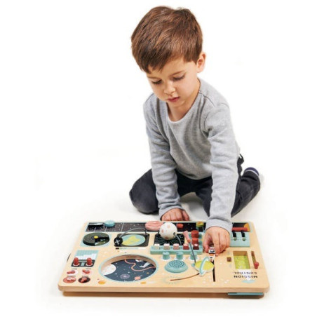 STACJA KOSMICZNA drewniana tablica manipulacyjna