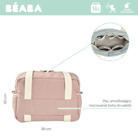 TORBA DLA MAMY Paris Dusty pink