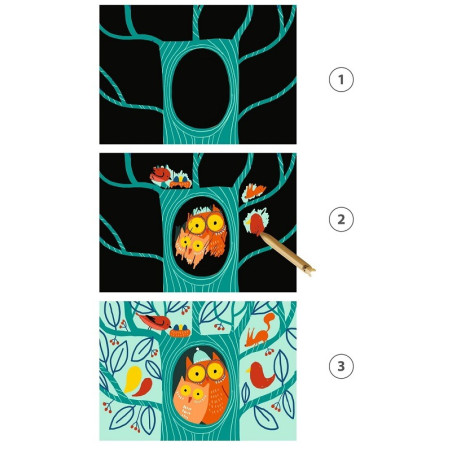 NAUKA O ZWIERZĘTACH wydrapywanka zestaw kreatywny