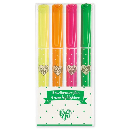 ZAKREŚLACZE fluorescencyjne zestaw 4 szt. Lovely Paper