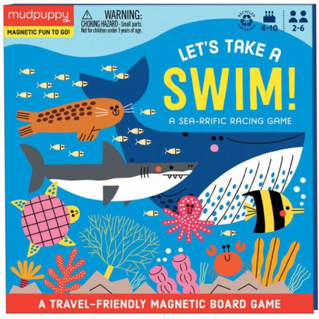 ZAWODY PŁYWACKIE podróżna magnetyczna gra planszowa wyścig