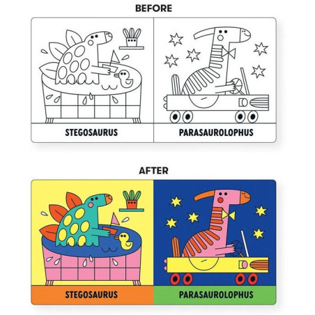 WESOŁE DINOZAURY magiczna książeczka do kąpieli