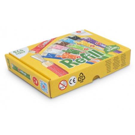 ZESTAW SASZETEK z piaskiem do kolorowania 12 kolorów