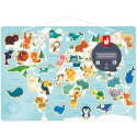 MAŁE ZWIERZĄTKA układanka drewniana magnetyczna z 40 magnesami