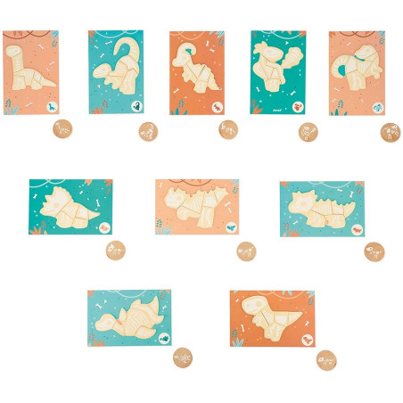 DINOZAURY układanka wykopaliska