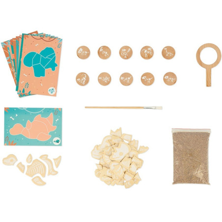 DINOZAURY układanka wykopaliska