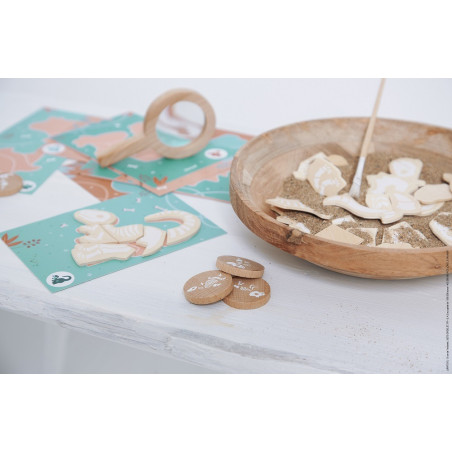 DINOZAURY układanka wykopaliska