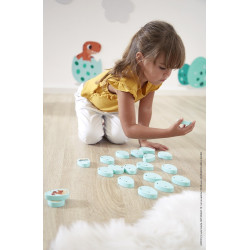 DINOZAURY drewaniane memory 20 el.