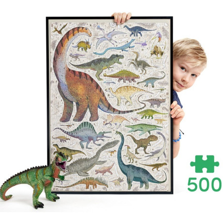 DINOZAURY puzzle tekturowe 500 el. Puzzlove