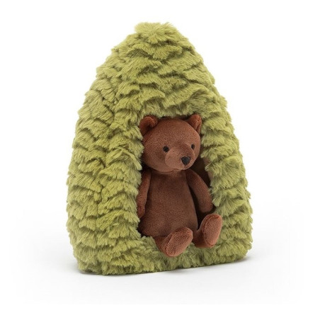 MIŚ leśny domek zielony szałas przytulanka Forest Fauna Bear 19 cm