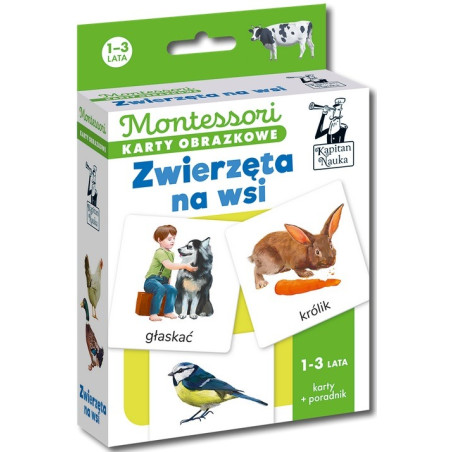 MONTESSORI. ZWIERZĘTA NA WSI karty obrazkowe