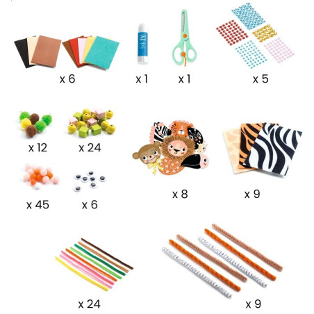 DŻUNGLA kreatywne pudełko zestaw artystyczny