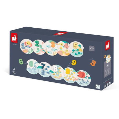 UCZĘ SIĘ LICZYĆ drewniane puzzle Pure