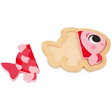 ZWIERZĄTKA DOMOWE drewniane puzzle progresywne 4 układanki – 2, 3, 4 i 5 el.