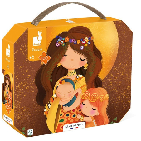 OBRAZ INSPIROWANY TWÓRCZOŚCIĄ KLIMTA puzzle tekturowe w walizce 100 el.