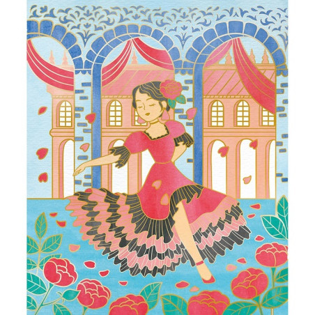 TANCERKI złote kontury zestaw kreatywny Art&Craft