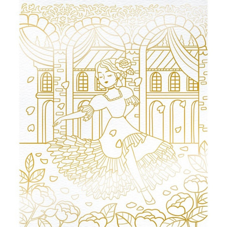 TANCERKI złote kontury zestaw kreatywny Art&Craft