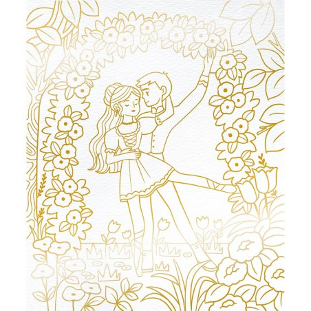 TANCERKI złote kontury zestaw kreatywny Art&Craft