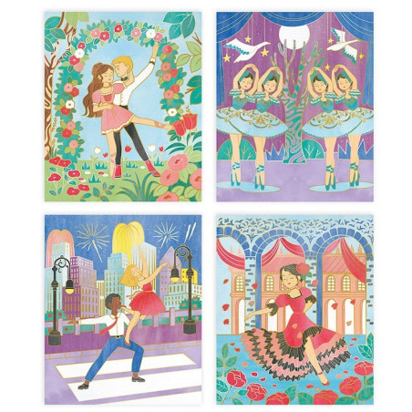 TANCERKI złote kontury zestaw kreatywny Art&Craft