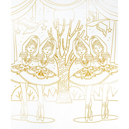 TANCERKI złote kontury zestaw kreatywny Art&Craft