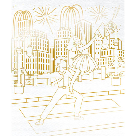 TANCERKI złote kontury zestaw kreatywny Art&Craft