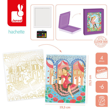 TANCERKI złote kontury zestaw kreatywny Art&Craft