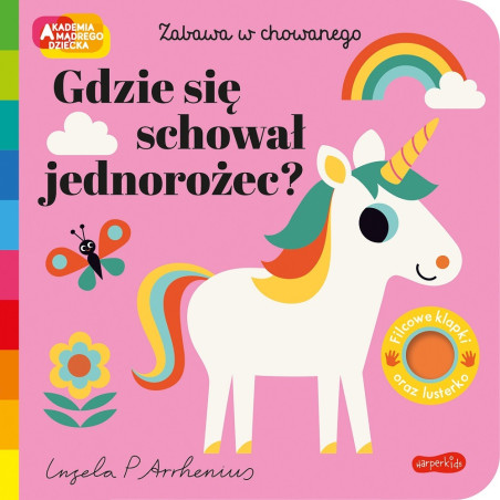 GDZIE SIĘ SCHOWAŁ JEDNOROŻEC? Zabawa w chowanego książeczka Akademia Mądrego Dziecka