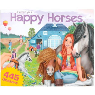 HAPPY HORSES zestaw kreatywny z naklejkami